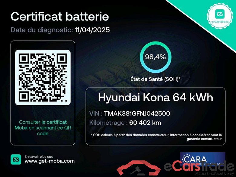 Hyundai ELECTRIQUE 64kWh 204 ch Business Kona Business Electrique 2WD 64kWh BVA #2