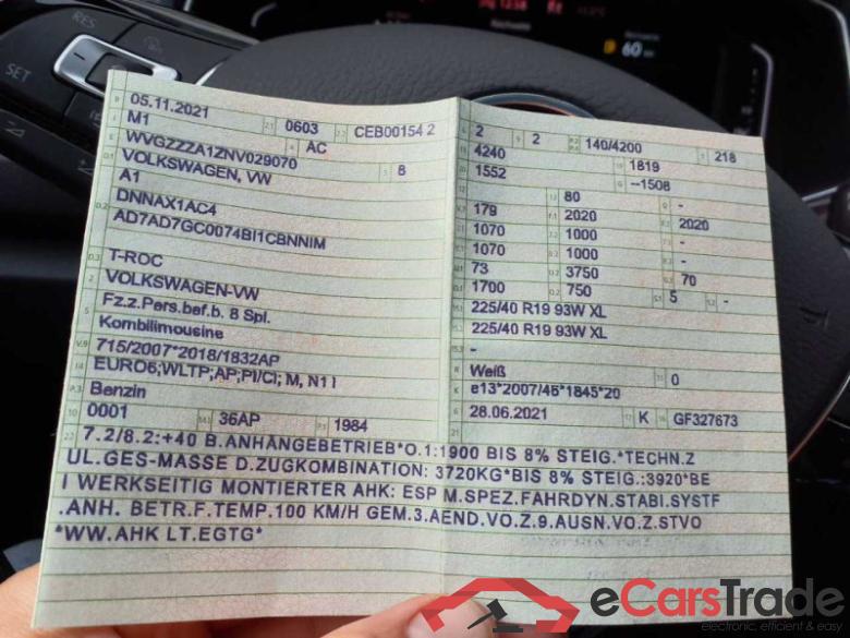 Volkswagen T-Roc (A11)(09.2017->2021) DE - SUV5 2.0 TSI EU6d, Sport 4Motion OPF (EURO 6d), 2021 - 2022 #4