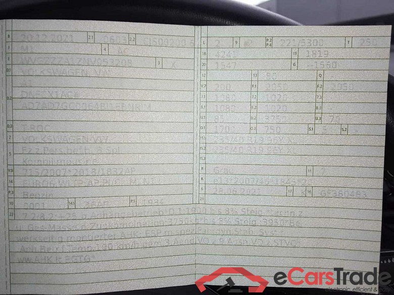 Volkswagen T-Roc (A11)(09.2017->2021) DE - SUV5 2.0 TSI EU6d, R 4Motion OPF (EURO 6d), 2020 - 2022 #6