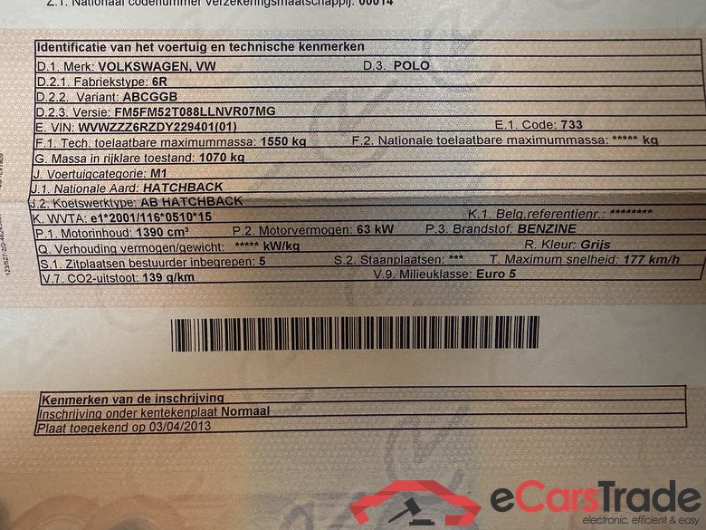 VOLKSWAGEN Polo Polo Highline 1.4 l 63 kW (85 PS) 5-speed #6