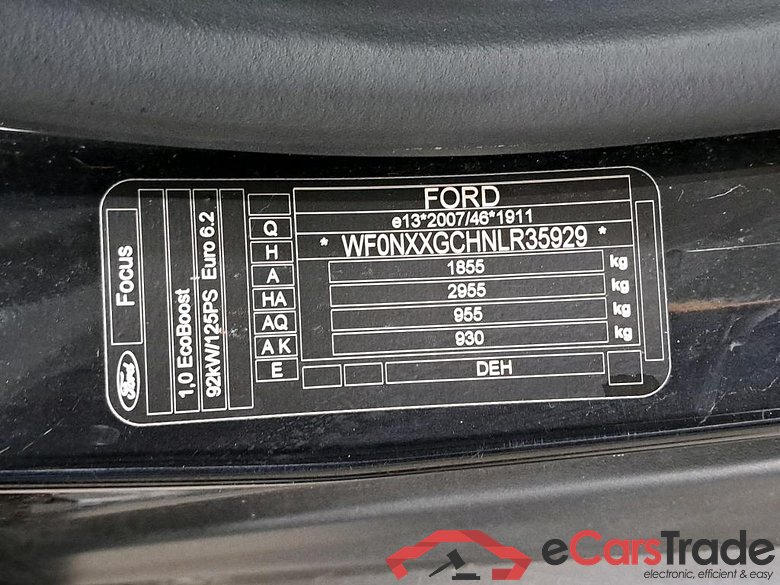 FORD - FOR FOCUS 1.0i EcoBoost 125PK Active Business Pack Technology & Winter & Parking & BLIS & Openable Pano Roof   * PETROL * #6