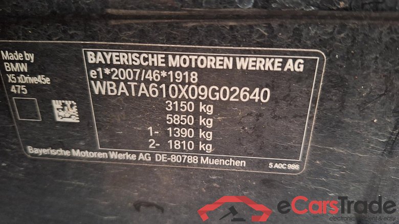 Baureihe X5 xDrive 45 e 3.0 290KW AT8 E6d #5